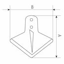 Vomere a lancia diritta 2 fori 150x6 adattabile a Siderman