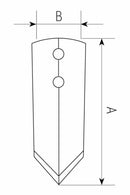 Vomere a scalpello 2 fori 70x6 adattabile a Siderman