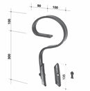 Molla flex diritta con vomere 32x10mm
