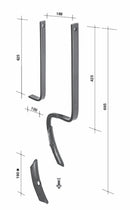 Molla rompitraccia senza vomere 32x10mm 695mm