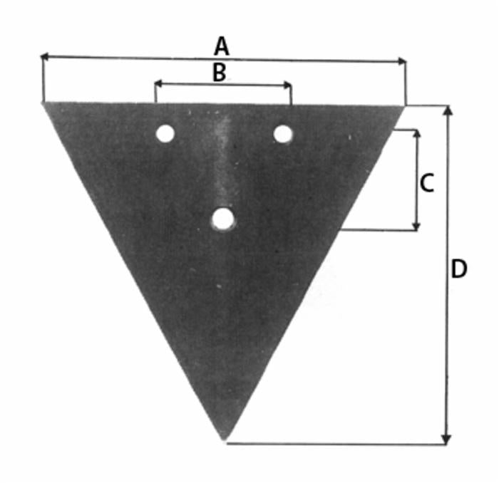 Vomerina 350x300 per ancora estirpatore a tre fori