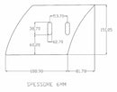 Raschietto per frangizolle adattabile Nardi 190x150 mm sp. 6 mm