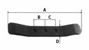 Vomerina per ripuntatore doppia punta 70x20mm adattabile a Pegoraro