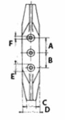 Vomerina per ripuntatore doppia punta stampata