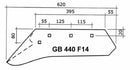 Vomere adattabile Moro GB440 F14 (6CM) sx