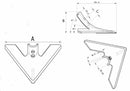 Vomere a lancia piatto 150x6/28 per molle per vibrocoltivatori