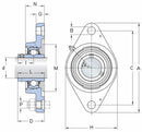 Supporto dritto autoallineante FYTB 30 TF SKF Ø 30 mm