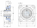 Supporto dritto autoallineante FY 30 TF SKF Ø 30 mm