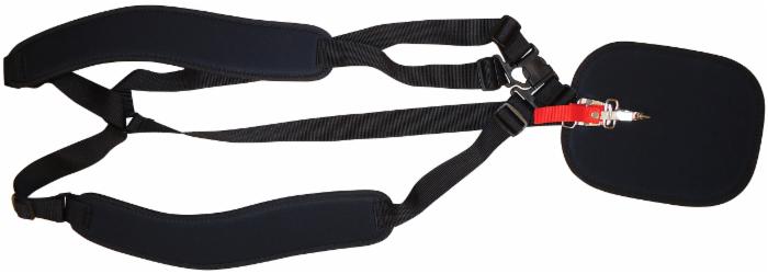 Bretella professionale per decespugliatore regolabile con protezione