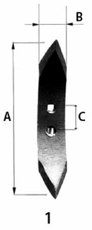 Vomerina reversibile per ancore tiller adattabili alla produzione Nardi 2C 425
