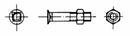Bullone tspqst 120° M12x50 con dado confezione da 25 pezzi