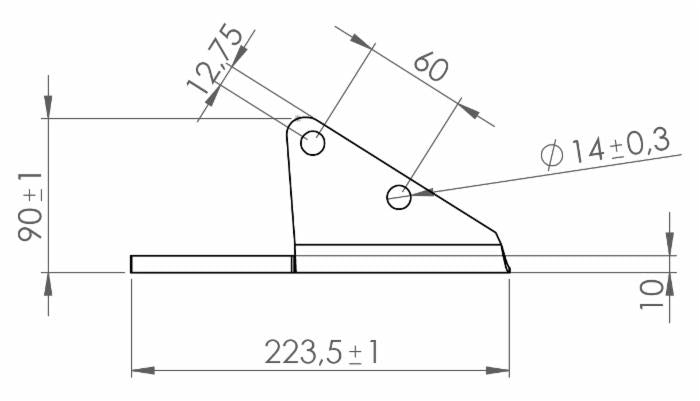 Aletta ancora coltivatore adattabile Horsch 34060856 sx