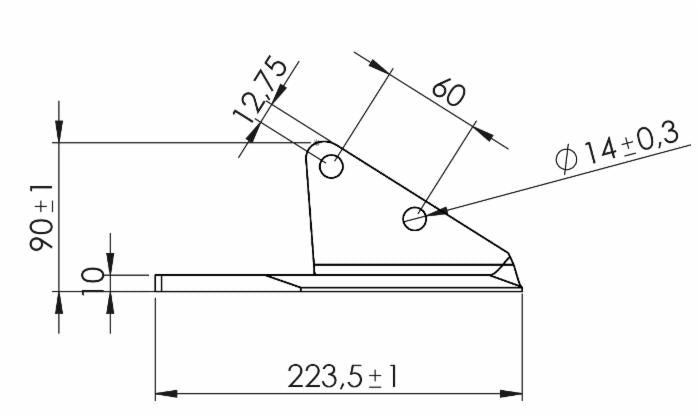 Aletta ancora coltivatore adattabile Horsch 34060857 dx