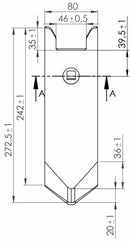 Punta per ancora coltivatore adattabile Horsch 34060850 80x12