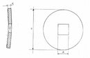 Flangia 145X10 foro quadro 31mm convessa