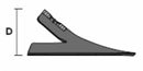 Vomerina Ricambio Coltivatore 210x280mm 2 Fori Ø 12mm