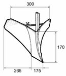 Assolcatore per motozappa con gambo 30x10mm