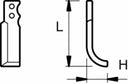 Zappa dx L 190,H 80,foro 10,5 confezione da 5 pezzi