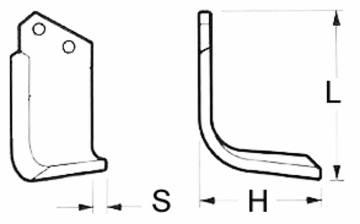 Zappa sx L 205,H 106,s 30,foro 12,5