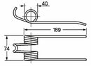 Dente pick-up adattabile Gallignani 8876278 filo 5 confezione da 5 pezzi
