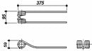 Dente girello adattabile Fahr 1,1043,030,107,00 e 0658,0456 filo 9 confezione da 3 pezzi