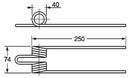 Dente Ranghinatore L 250 W 74 Filo 6 Ceccato C 063/A confezione da 5 pezzi
