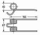 Dente pick-up adattabile Gallignani 8876437 filo 5 confezione da 5 pezzi