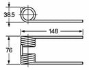 Dente Rotopressa Gallignani Kemper Krone Filo 5,5 confezione da 5 pezzi