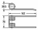 Dente pick-up adattabile Krone 9379190 filo 5,5 confezione da 3 pezzi