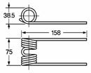 Dente pick-up adattabile Krone 9379220 e 9380530 filo 5,5 confezione da 5 pezzi