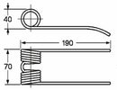 Dente pick-up adattabile new Holland 131673 filo 4,8 confezione da 5 pezzi