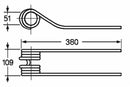 Dente girello adattabile Fahr 16502744 06565574 e Morra 575020 filo 10 confezione da 2 pezzi