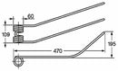 Dente giroandanatore adattabile Fcr Girorami filo 9 confezione da 2 pezzi