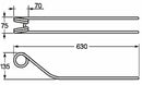 Dente giroandanatore adattabile Krone filo 9,5