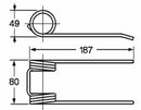 Dente pick-up adattabile Ama 1102,001 filo 5 confezione da 10 pezzi