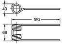 Dente pick-up adattabile Claas 8261661 filo 5,5 confezione da 5 pezzi