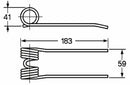 Dente pick-up per rotopressa Ø 5,5mm adattabile Laverda