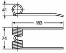 Dente Rotopressa Mascar 500577, Wolagri 12R004, Supertino Filo 5,5 confezione da 10 pezzi