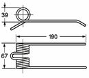 Dente pick-up adattabile Hesston 708045981 filo 5 confezione da 10 pezzi