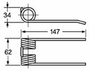 Dente pick-up adattabile Krone 9381480 9381481 filo 5 confezione da 5 pezzi