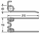 Dente pick-up per rotopressa Ø 5,5mm adattabile Italo Svizzera