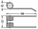 Dente pick-up adattabile New Holland 78,88,53 filo 4,8
