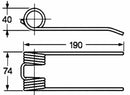 Dente pick-up adattabile Sgorbati 700320 filo 5