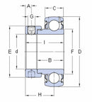 Cuscinetto mod. YET 206 Skf