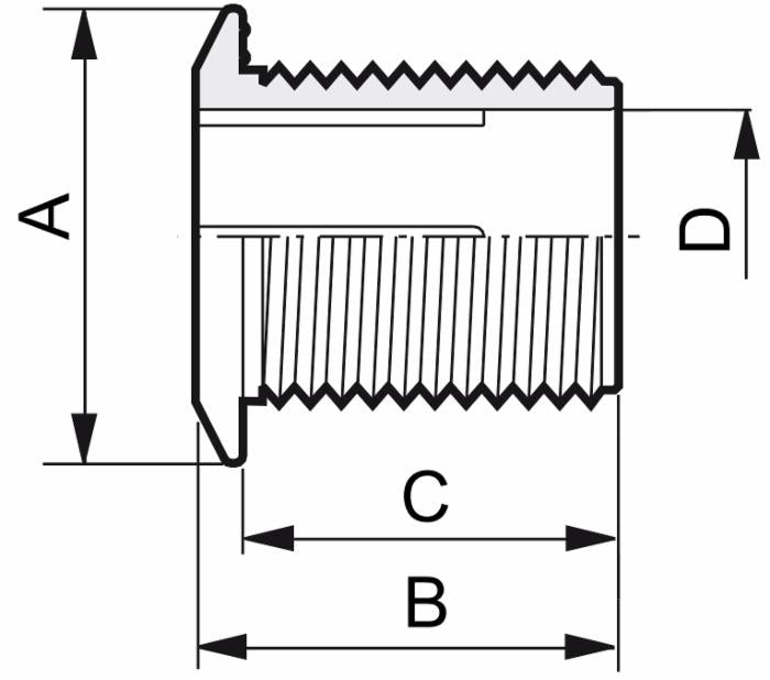 Bocchettone di scarico G2" confezione da 2 pezzi