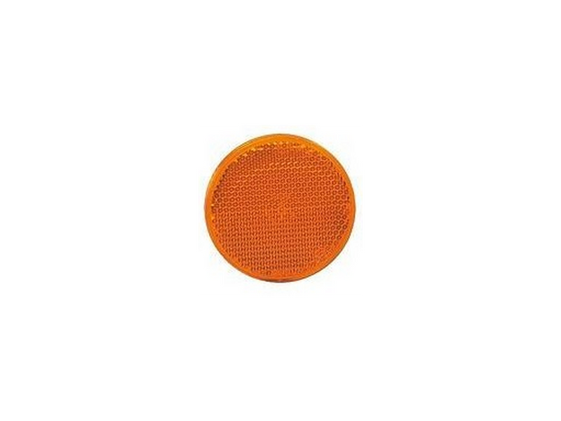 Catarifrangente adesivo arancione Ø 60mm. Confezione da 5pz