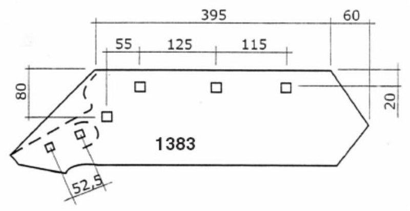 Vomere adattabile Moro 1383-14-IA7 sx Confezione da 1pz
