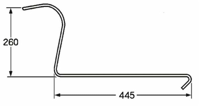 Dente ranghinatore stretto adattabile Lely filo 6,5. Confezione da 25pz