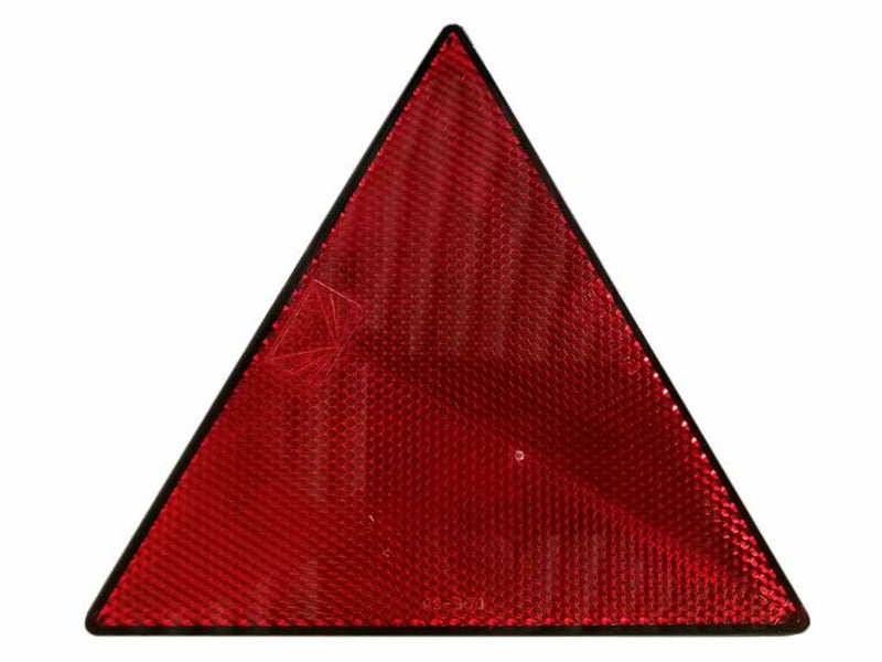 Catarifrangente adesivo triangolare rosso 120x135mm. Confezione da 2pz