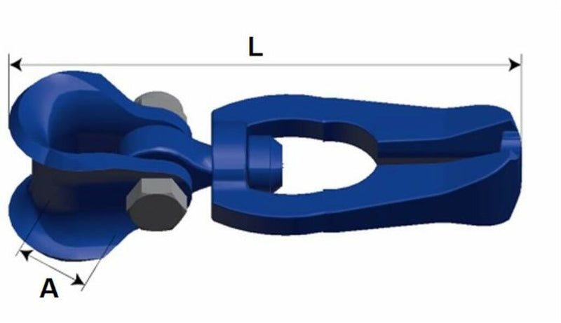 Gancio girevole fune-catena G100 per catena Ø 7/8mm Confezione da 1pz (1)